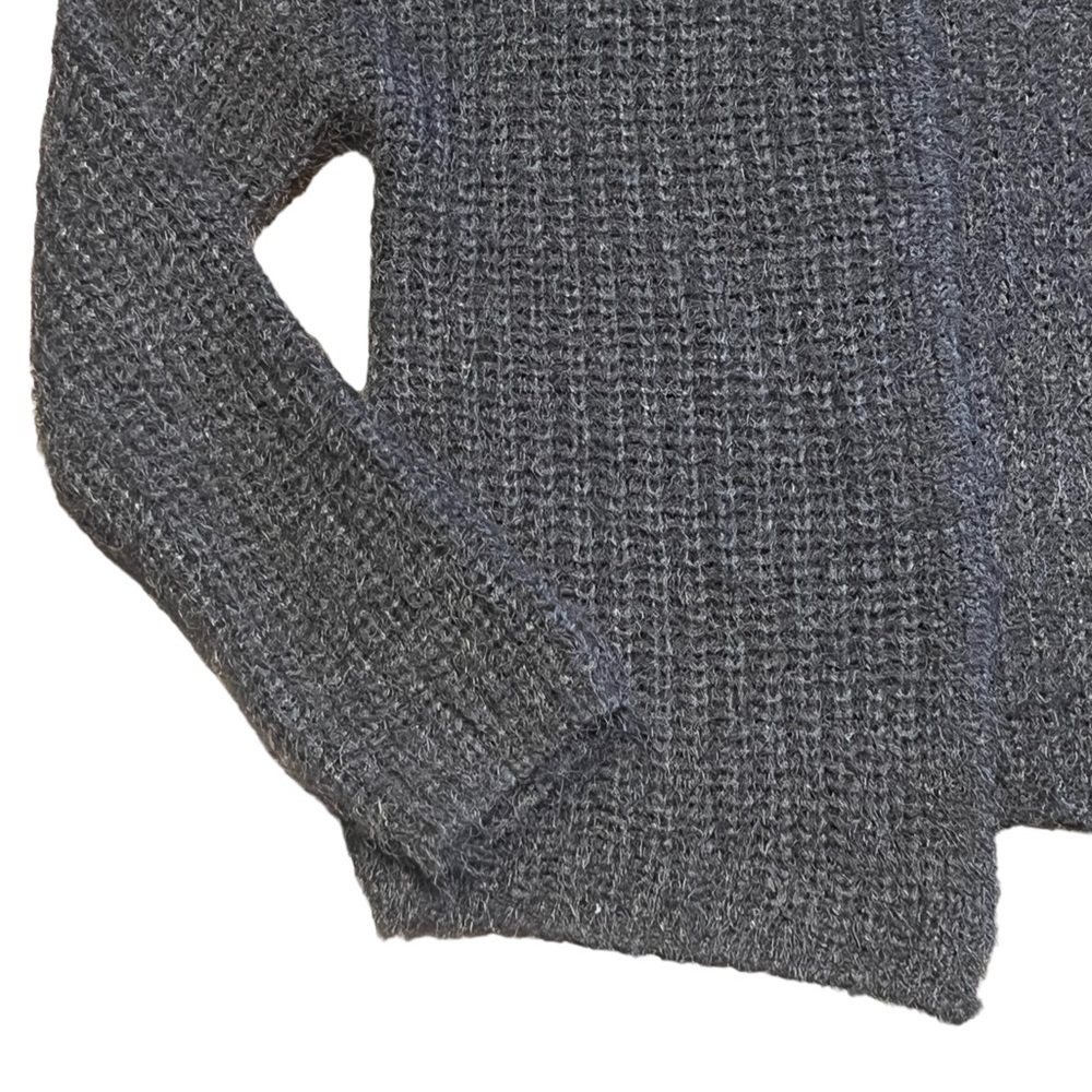 J.O.A. Gray Fuzzy Open Front Cardigan - image 4